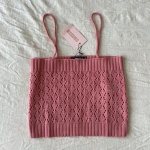 Knit tank crop